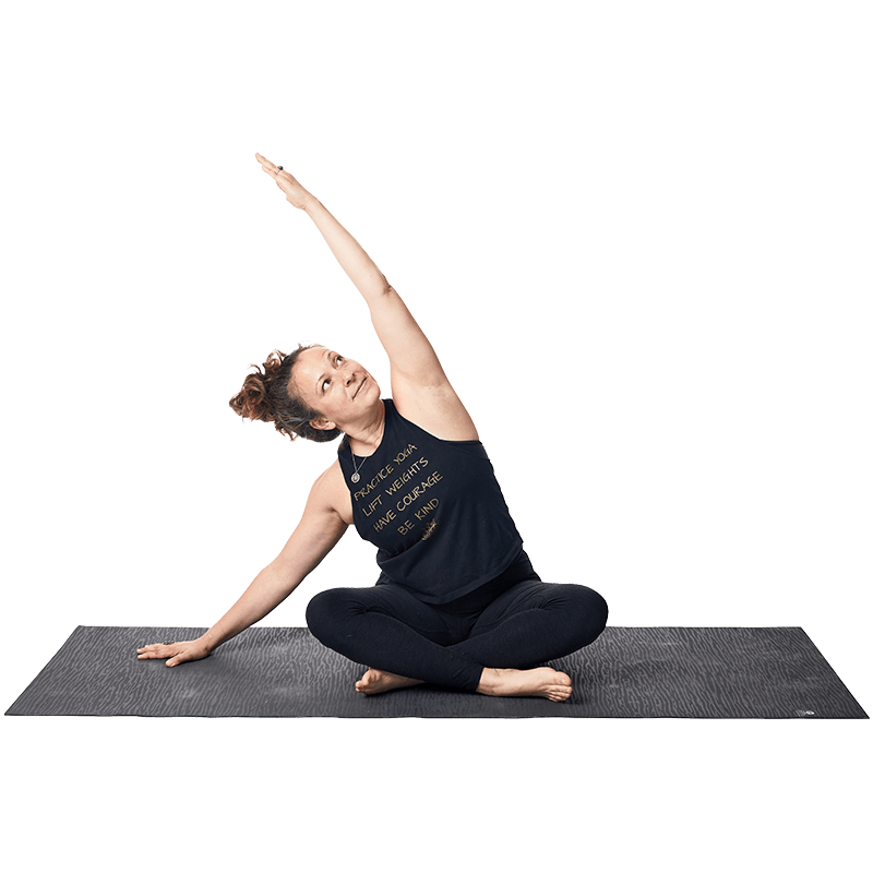 Seated Side Bend Yoga Pose